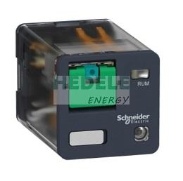 universal plug-in relay - Zelio RUM - 2 C/O - 24 V DC - 10 A - with LED